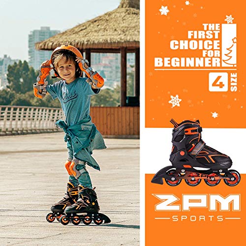2PM SPORTS Torinx Orange Black Adjustable Skates 2PM SPORTS Torinx Orange Black Adjustable Skates